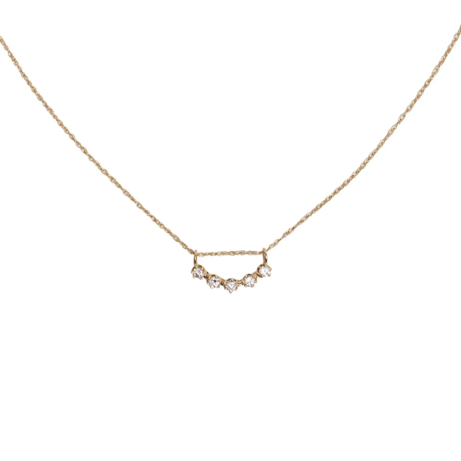Majesty Curve Necklace White Diamonds