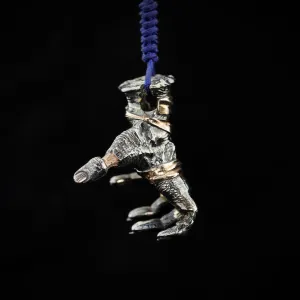 Men's Three Dimensional Hand  Sterling Silver Necklace