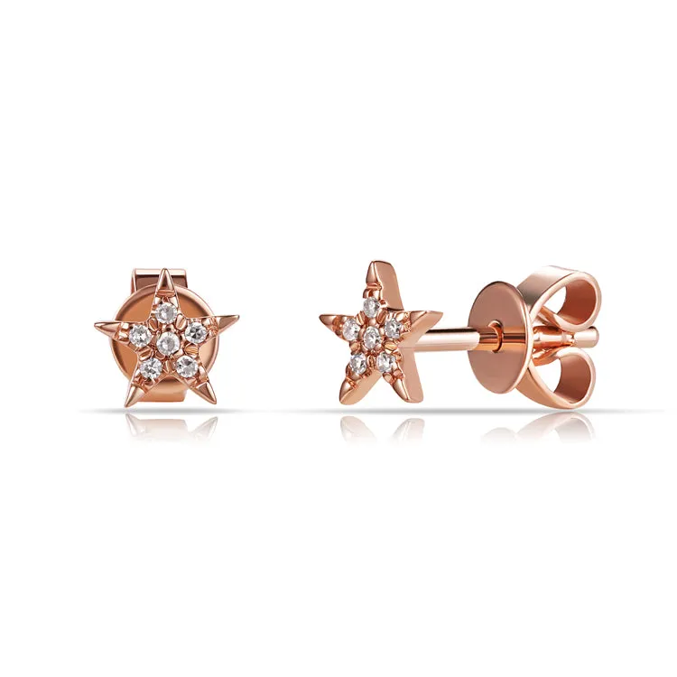 Micro Diamond Star Stud Earring
