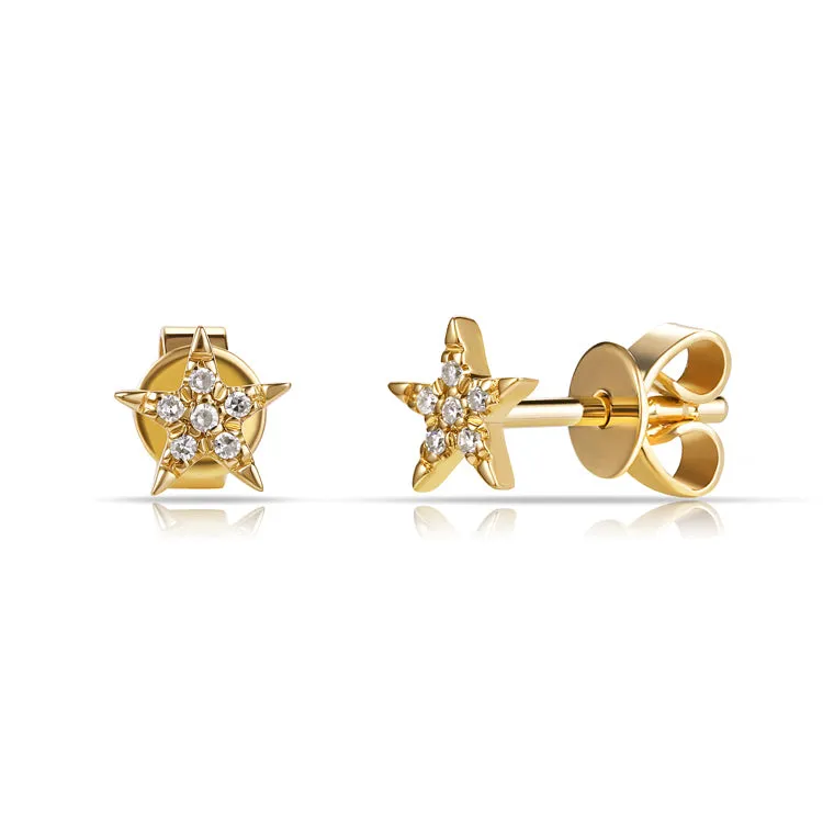 Micro Diamond Star Stud Earring