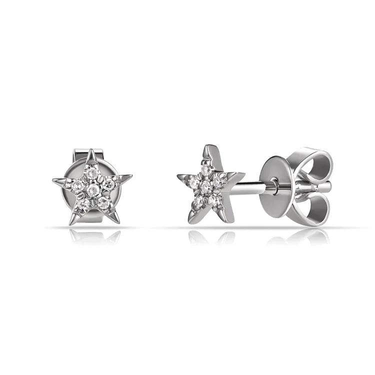 Micro Diamond Star Stud Earring