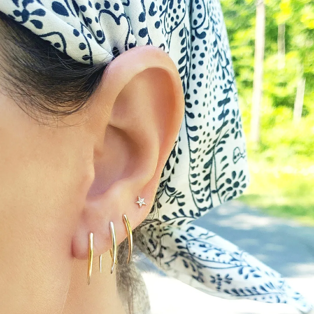 Micro Diamond Star Stud Earring