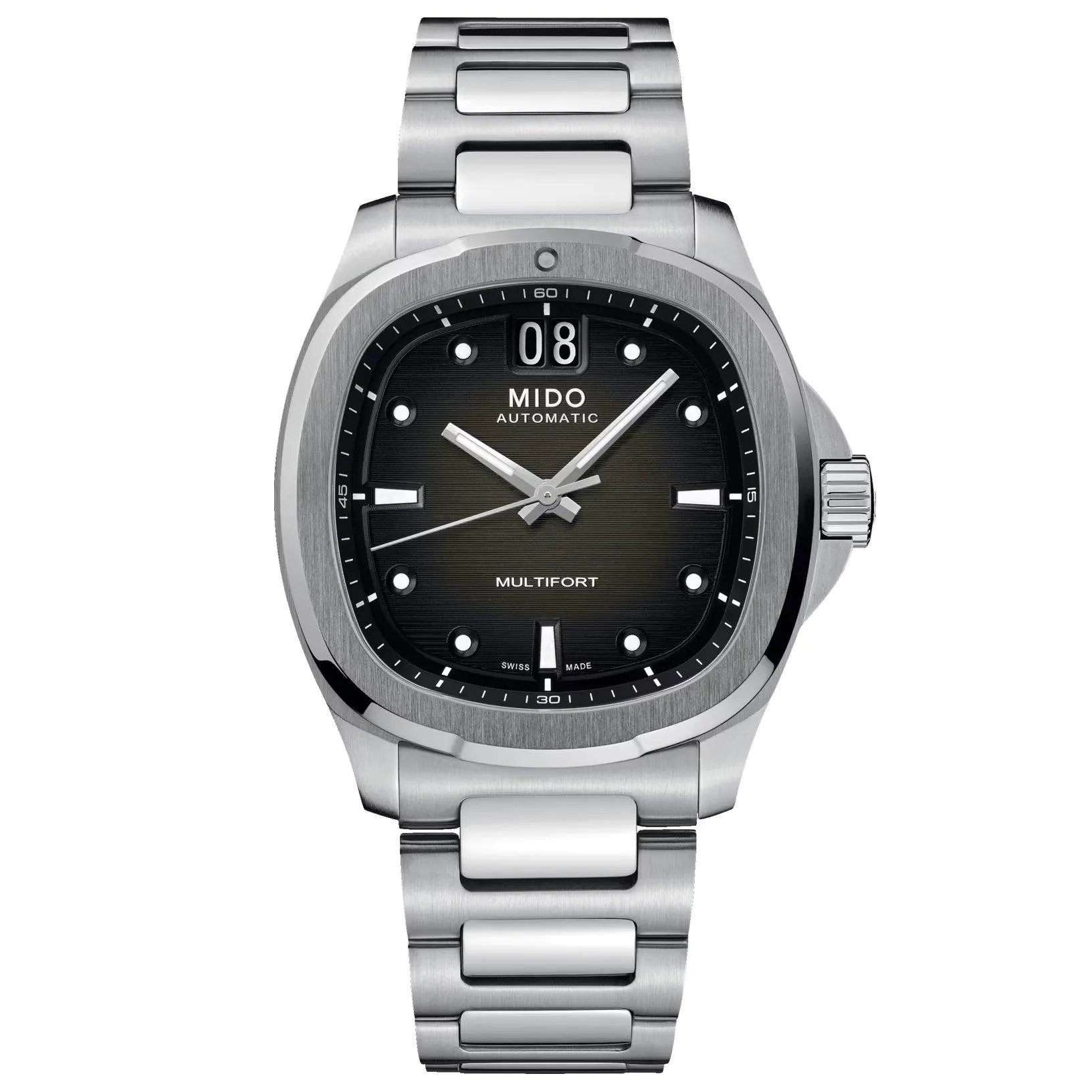 Mido Multifort TV watch big date 39x40mm automatic gray steel m049.526.11.081.00