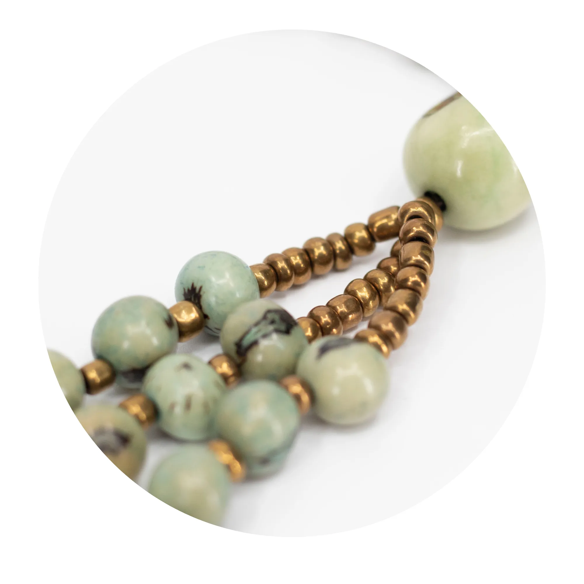 Mint Green Acai Beads Necklace