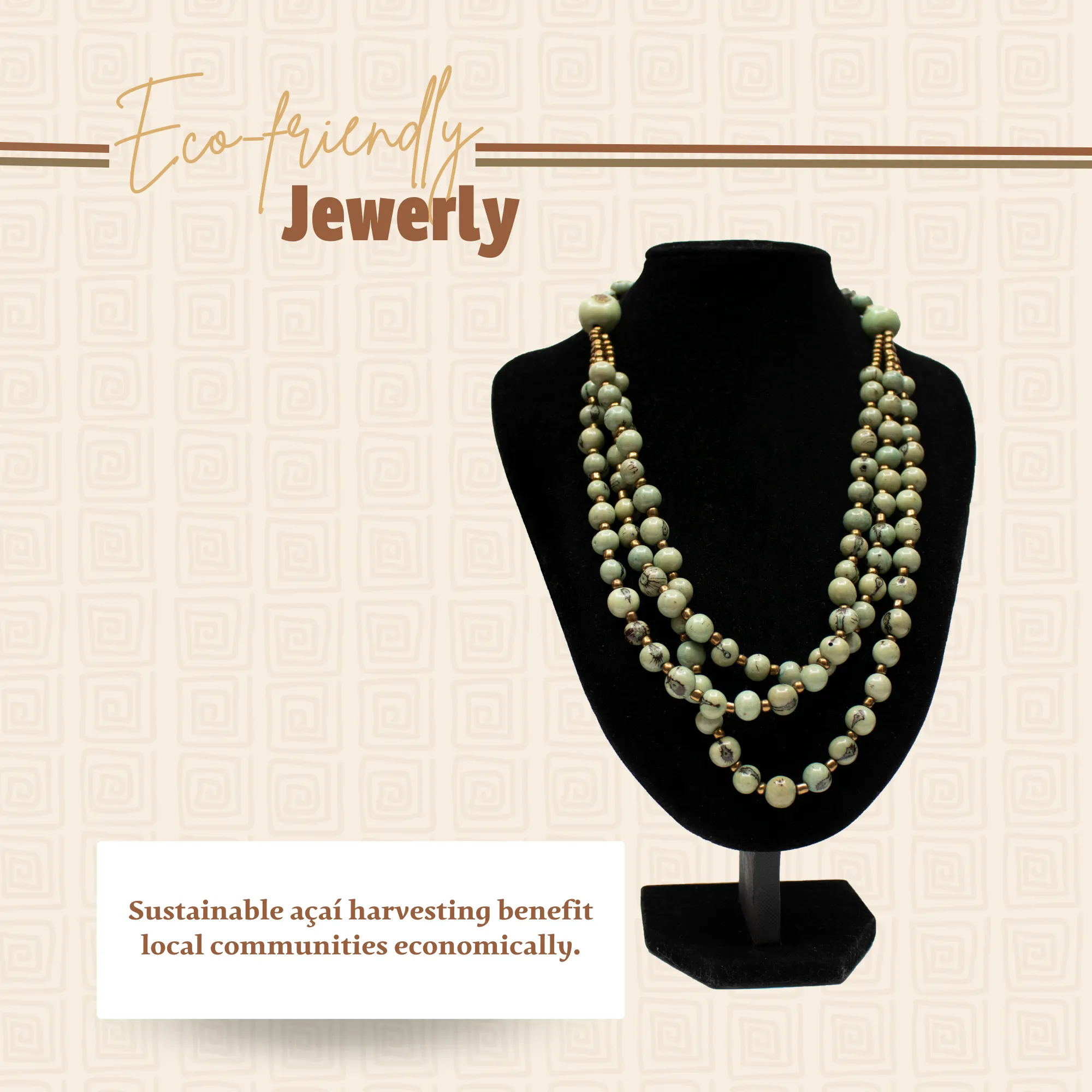 Mint Green Acai Beads Necklace