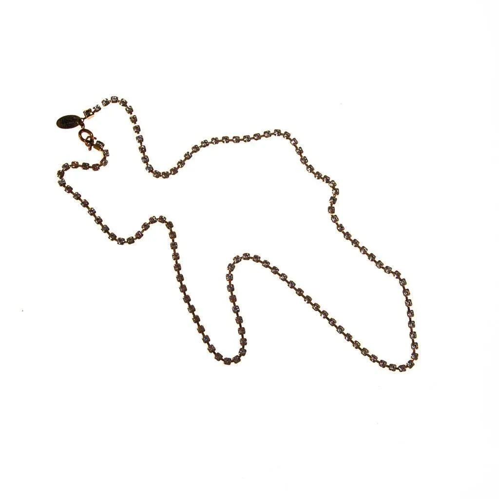 Miriam Haskell Necklace with Gold Rhinestones