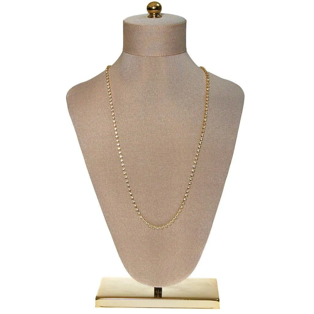 Miriam Haskell Necklace with Gold Rhinestones