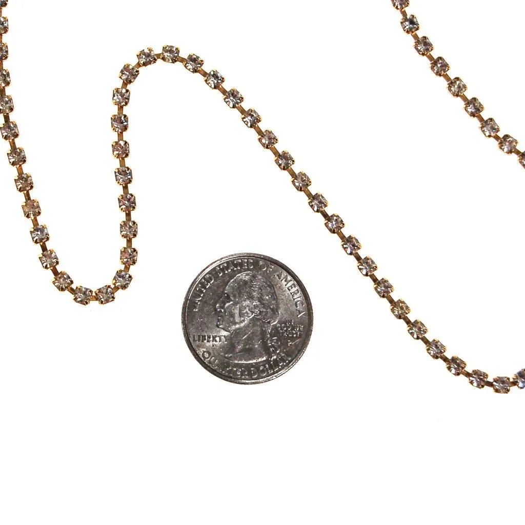 Miriam Haskell Necklace with Gold Rhinestones
