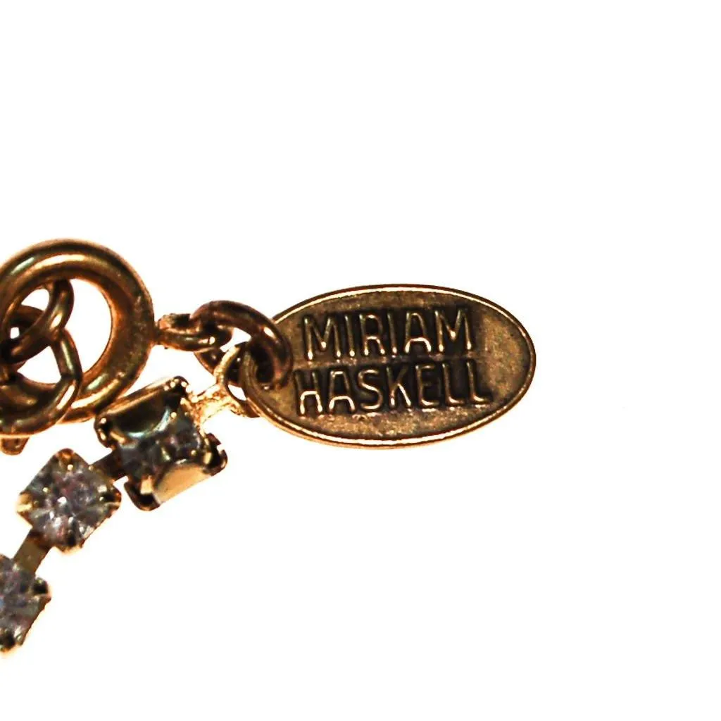 Miriam Haskell Necklace with Gold Rhinestones
