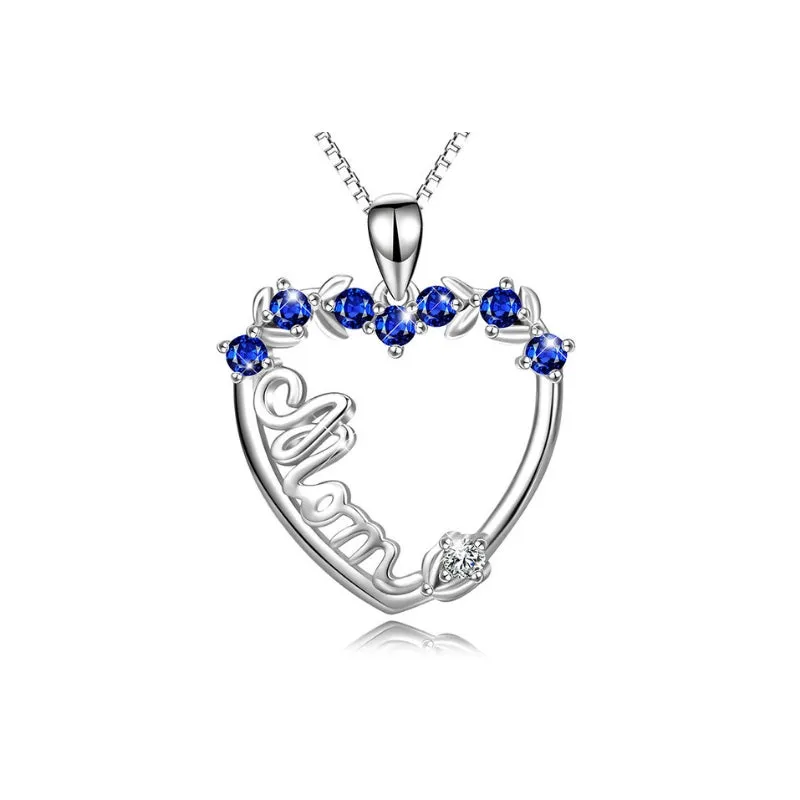 Mom’s Love Mom Heart Pendant Necklace