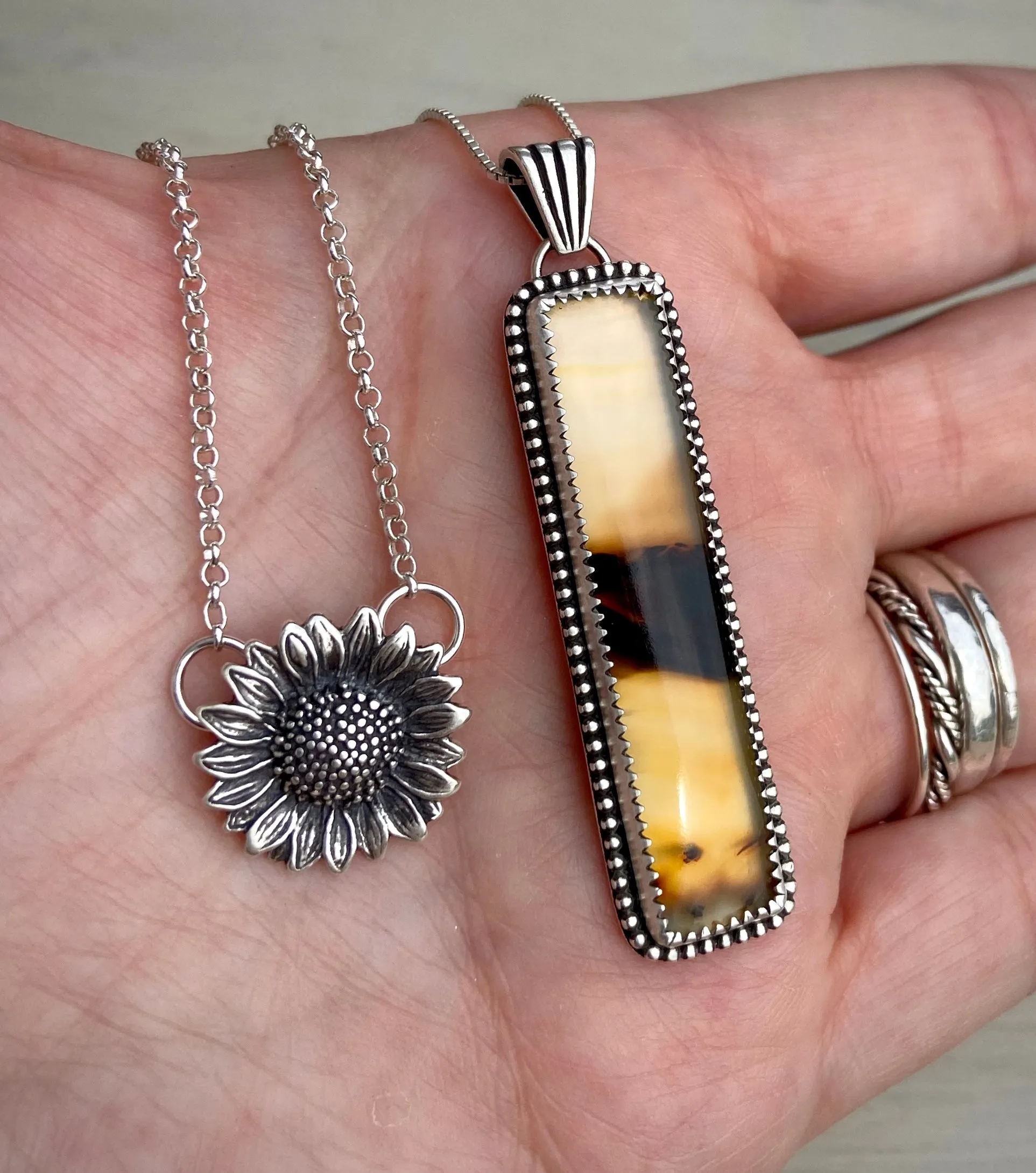 Montana Agate Bar Pendant