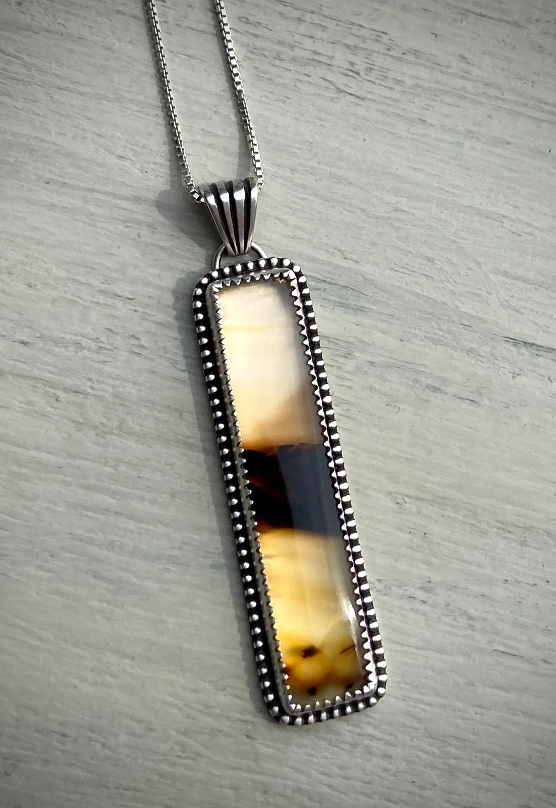 Montana Agate Bar Pendant