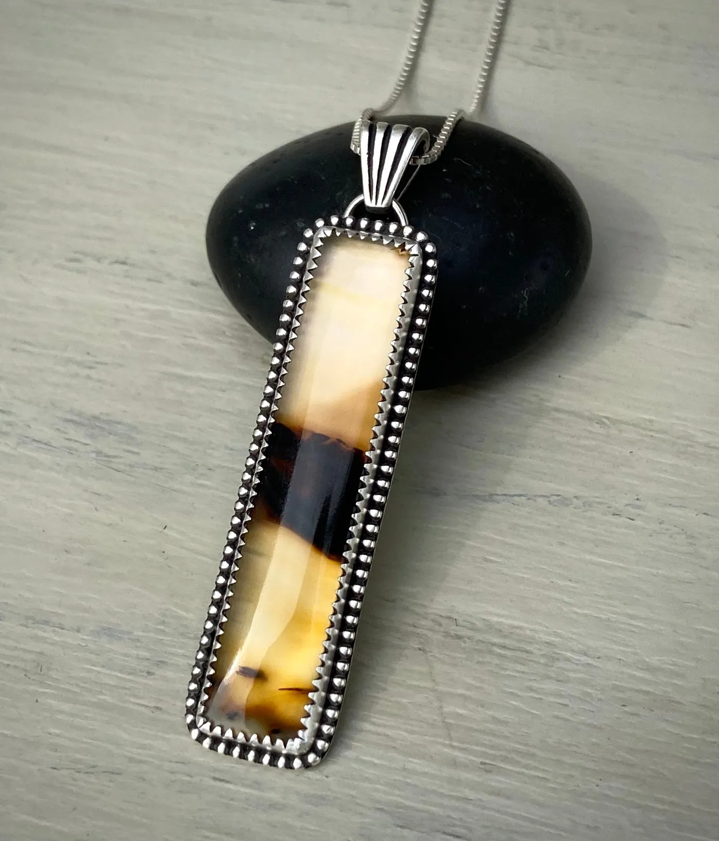 Montana Agate Bar Pendant