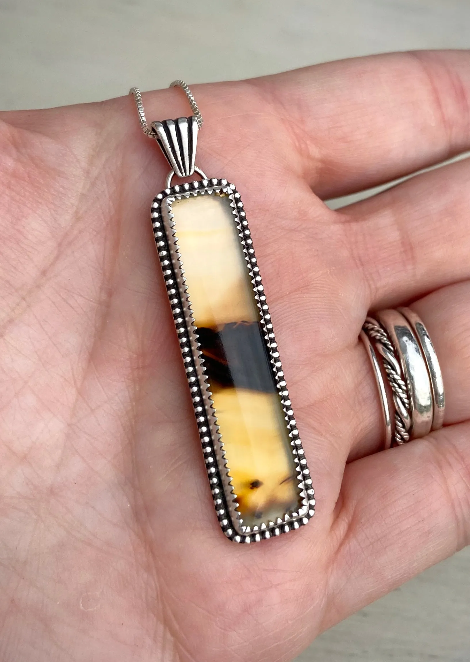 Montana Agate Bar Pendant