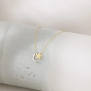 Moon and Stars Necklace