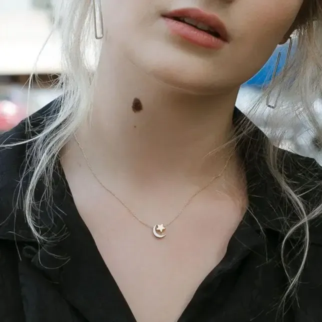 Moon and Stars Necklace