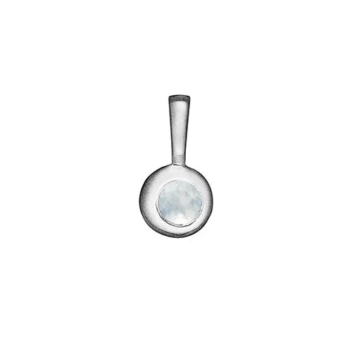 Moon Birthstone Charm Necklace