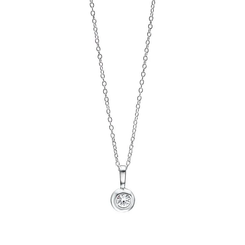 Moon Birthstone Charm Necklace