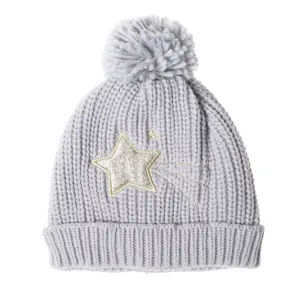 Moonlight Grey Knitted Hat 7-10yr