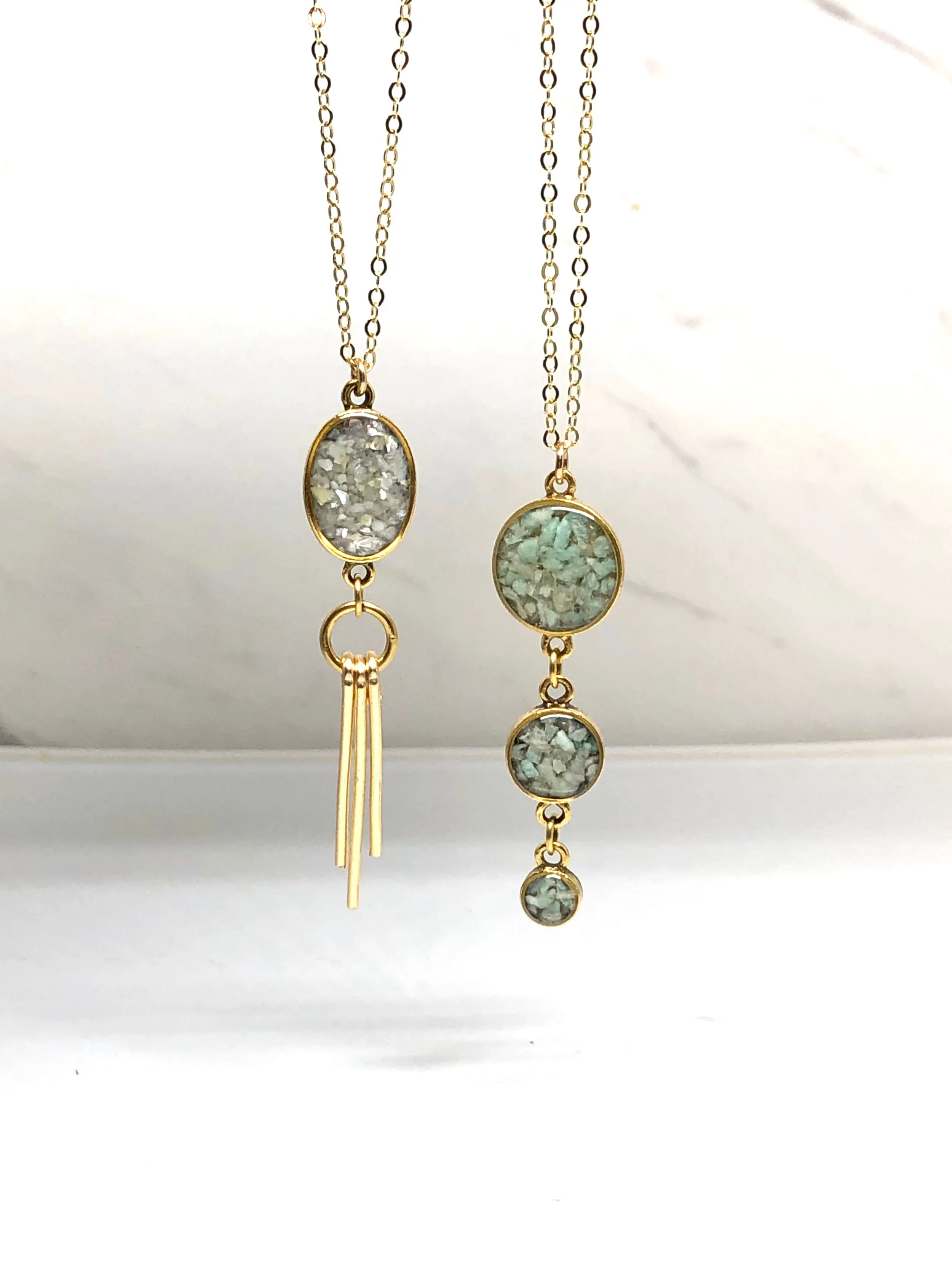 Mother of Pearl  Ray Necklace