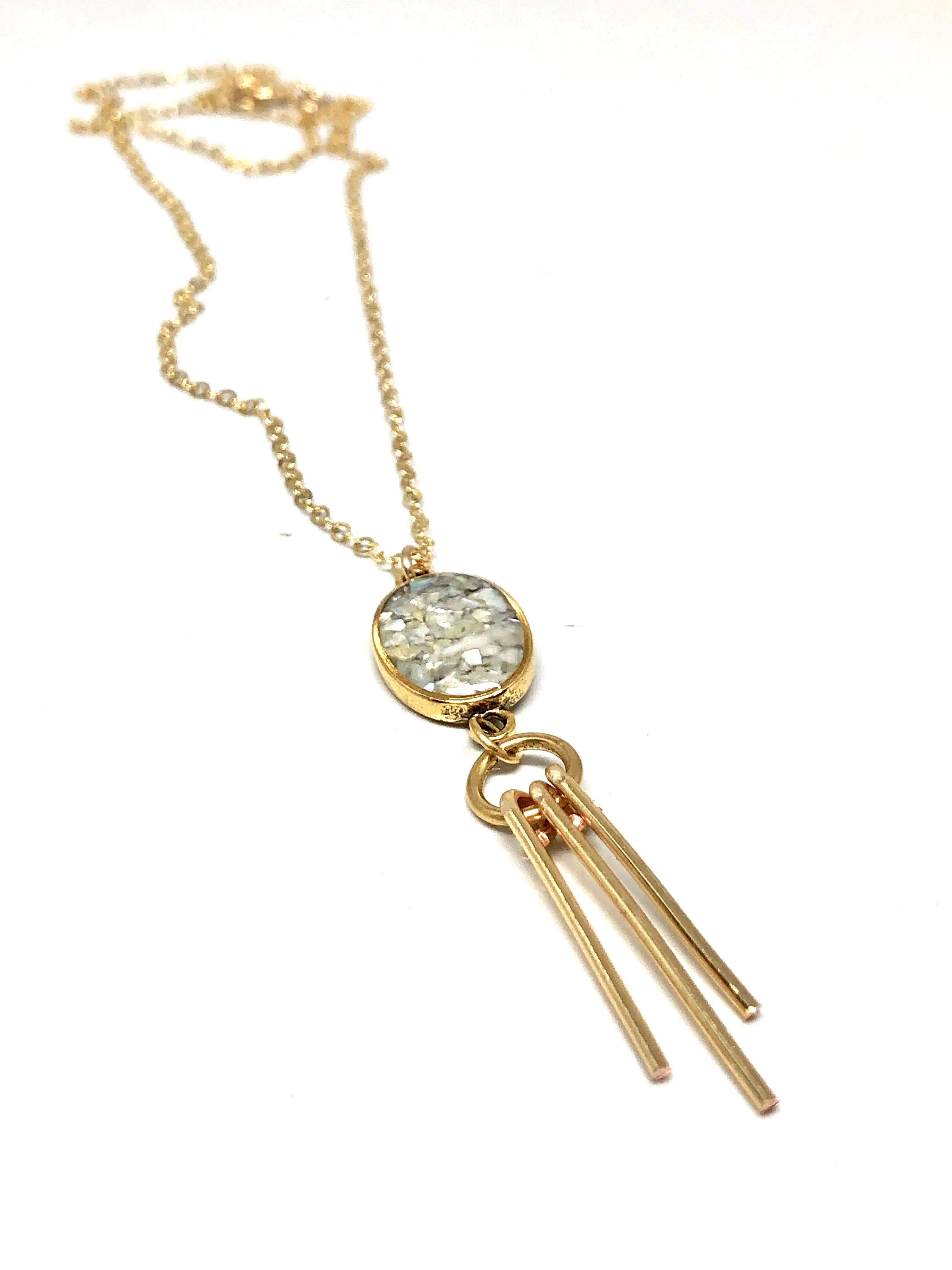 Mother of Pearl  Ray Necklace