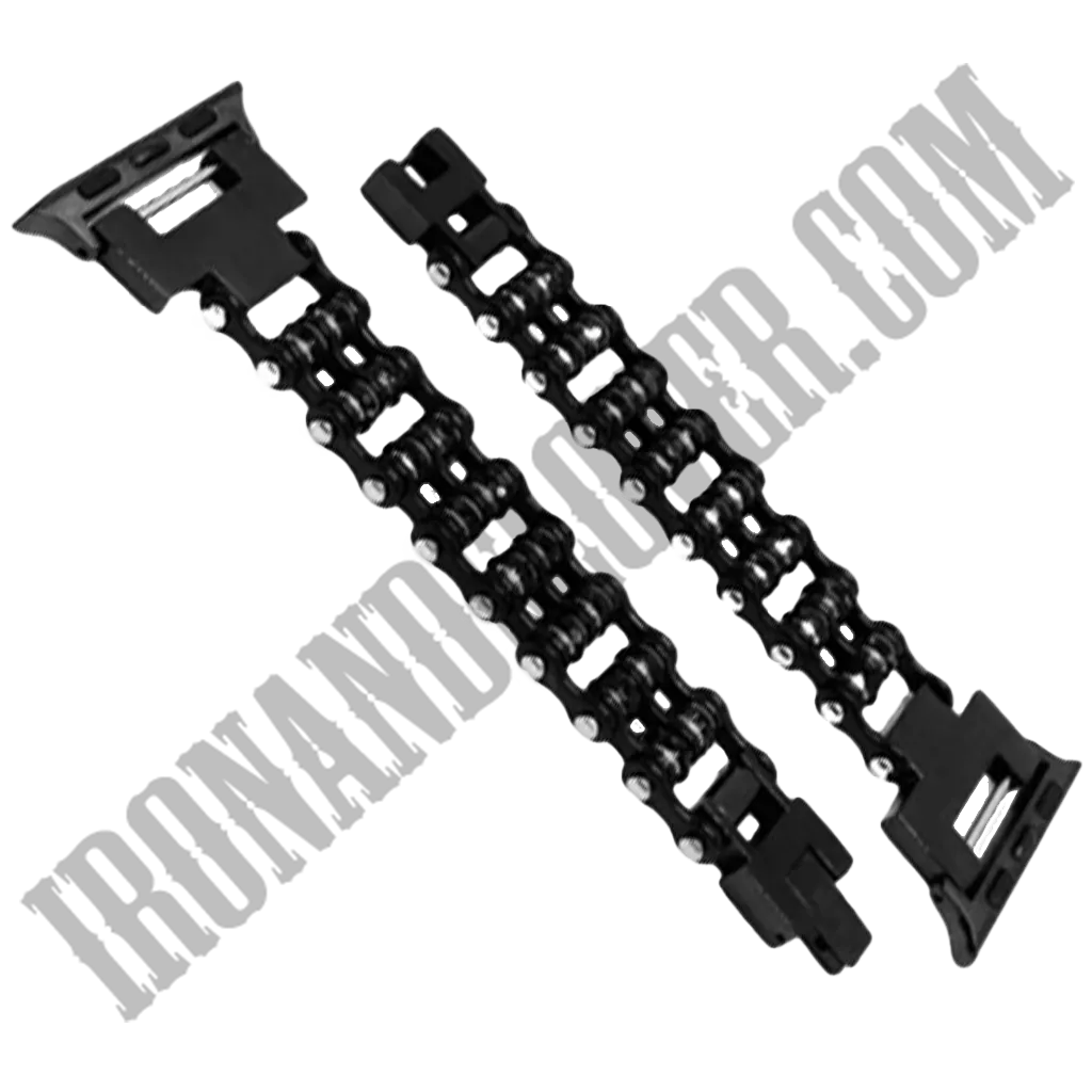 Motorcycle Chain Apple Watch Band in Black Tone