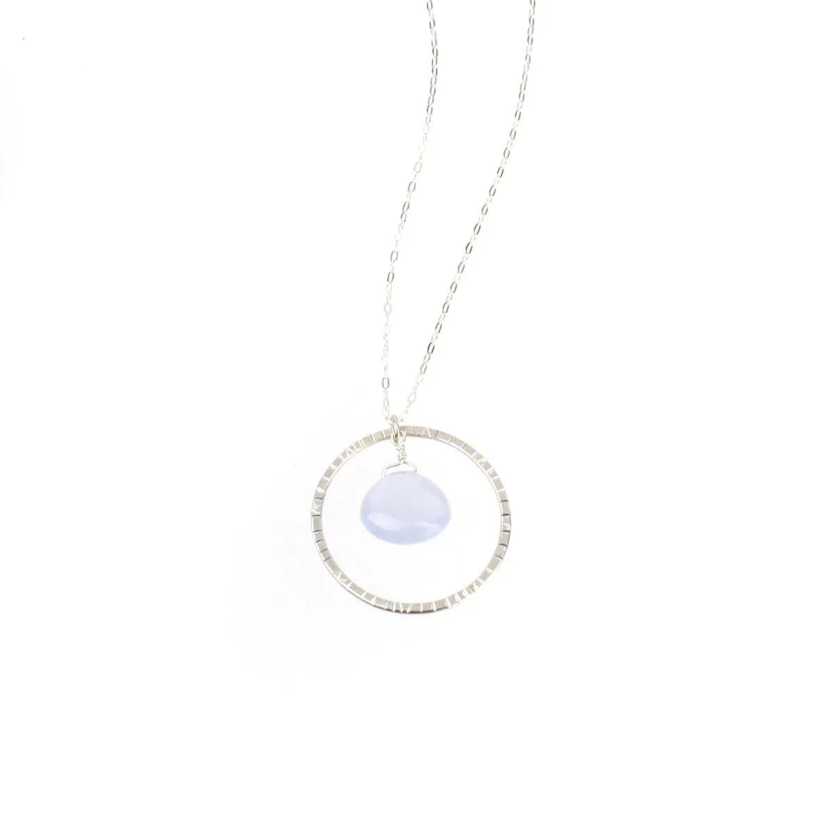 Navigator Necklace with Blue Chalcedony