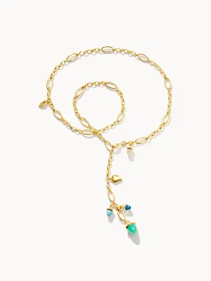Necklace MIKADO Delicate 51 cm 'Lagoon' with Diamond Pavé 'Lagoon' with Diamond Pavé