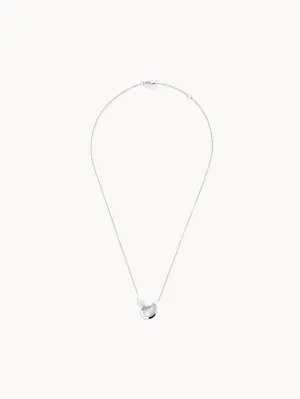 Necklace SIGNATURE 2 Drops Moonstone grey / Diamond Pavé