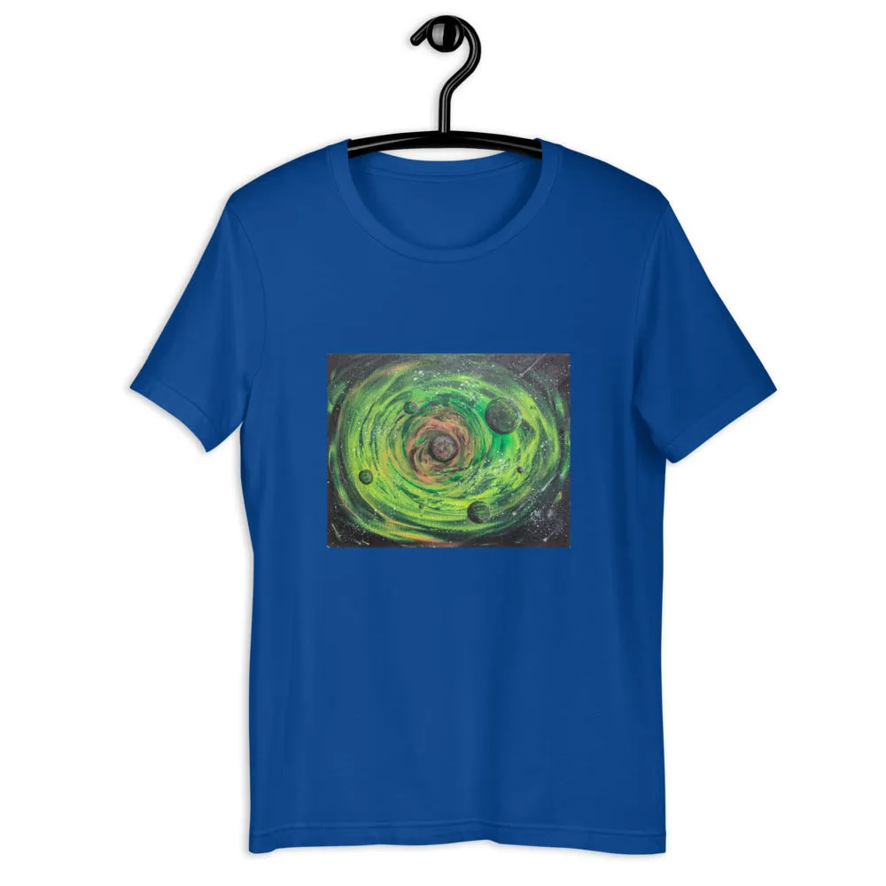Neon Planet Spiral Short-Sleeve Unisex T-Shirt