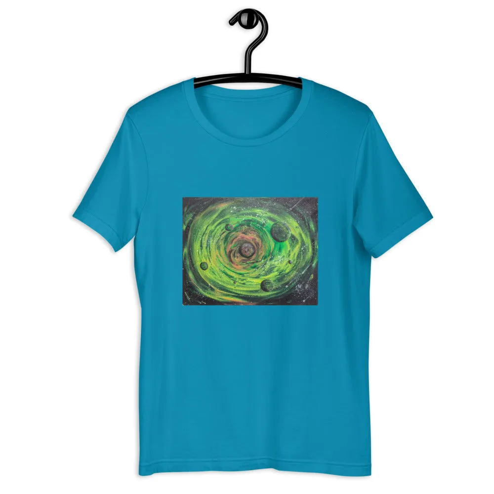 Neon Planet Spiral Short-Sleeve Unisex T-Shirt