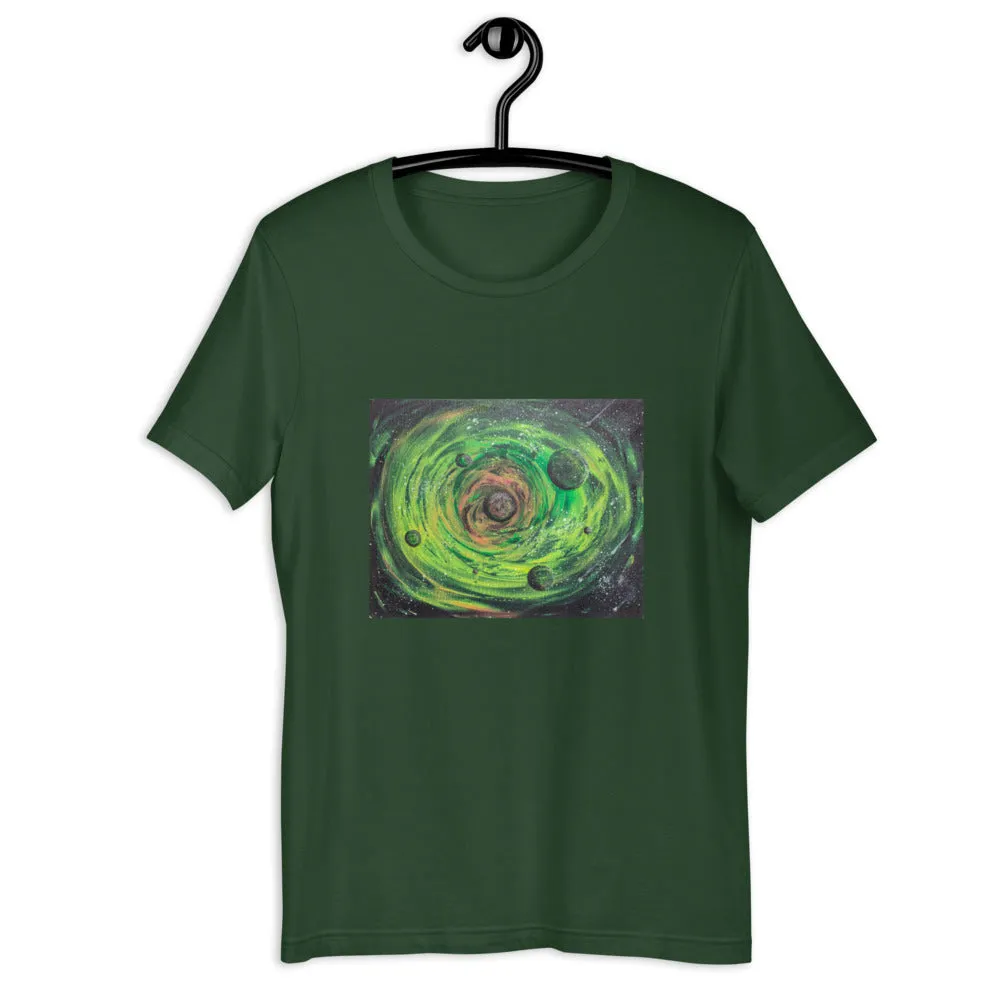 Neon Planet Spiral Short-Sleeve Unisex T-Shirt