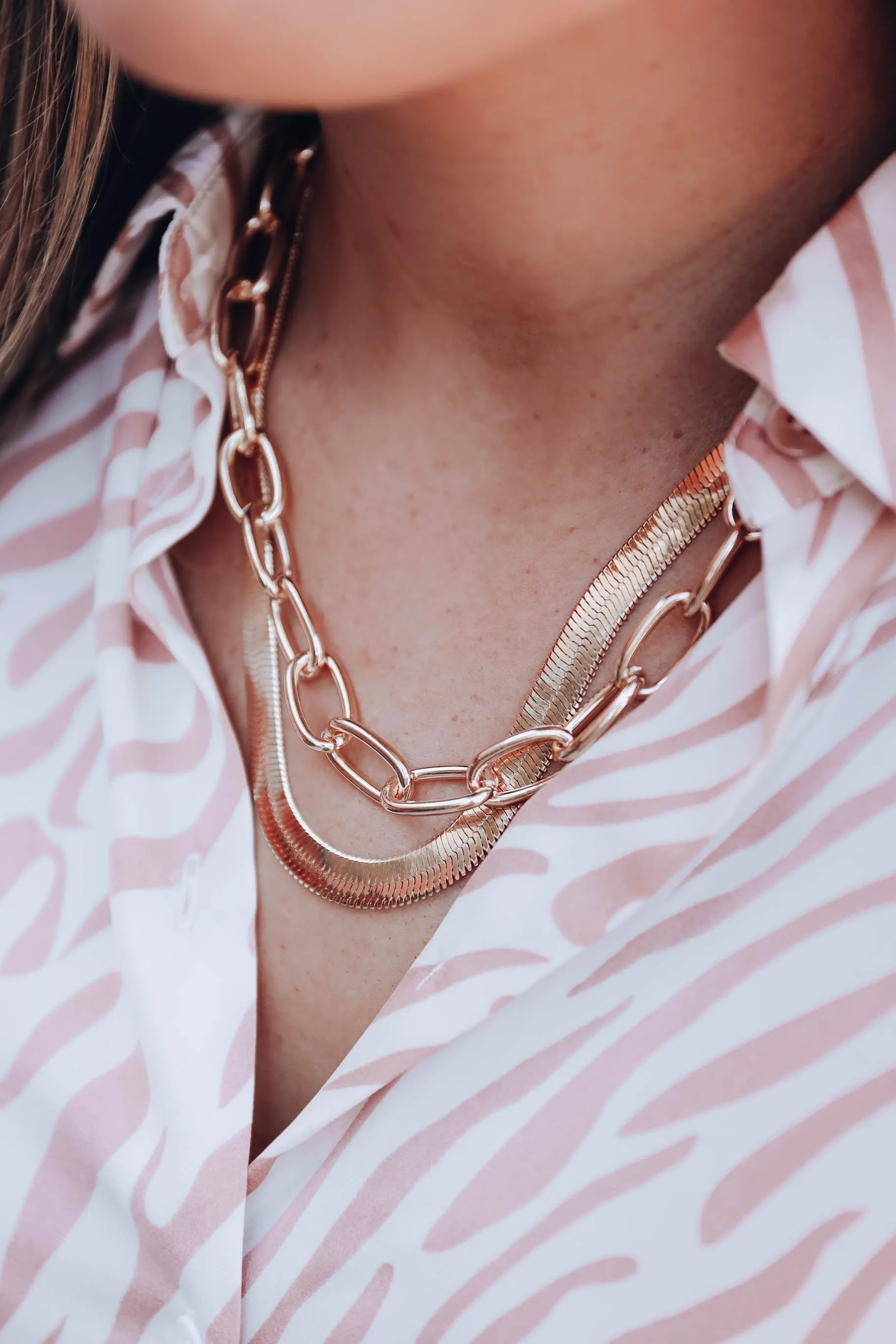 Never Enough Layered Chain Necklace - Gold