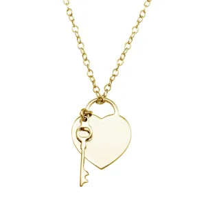 Not a Summer Fling Heart and Key Necklace