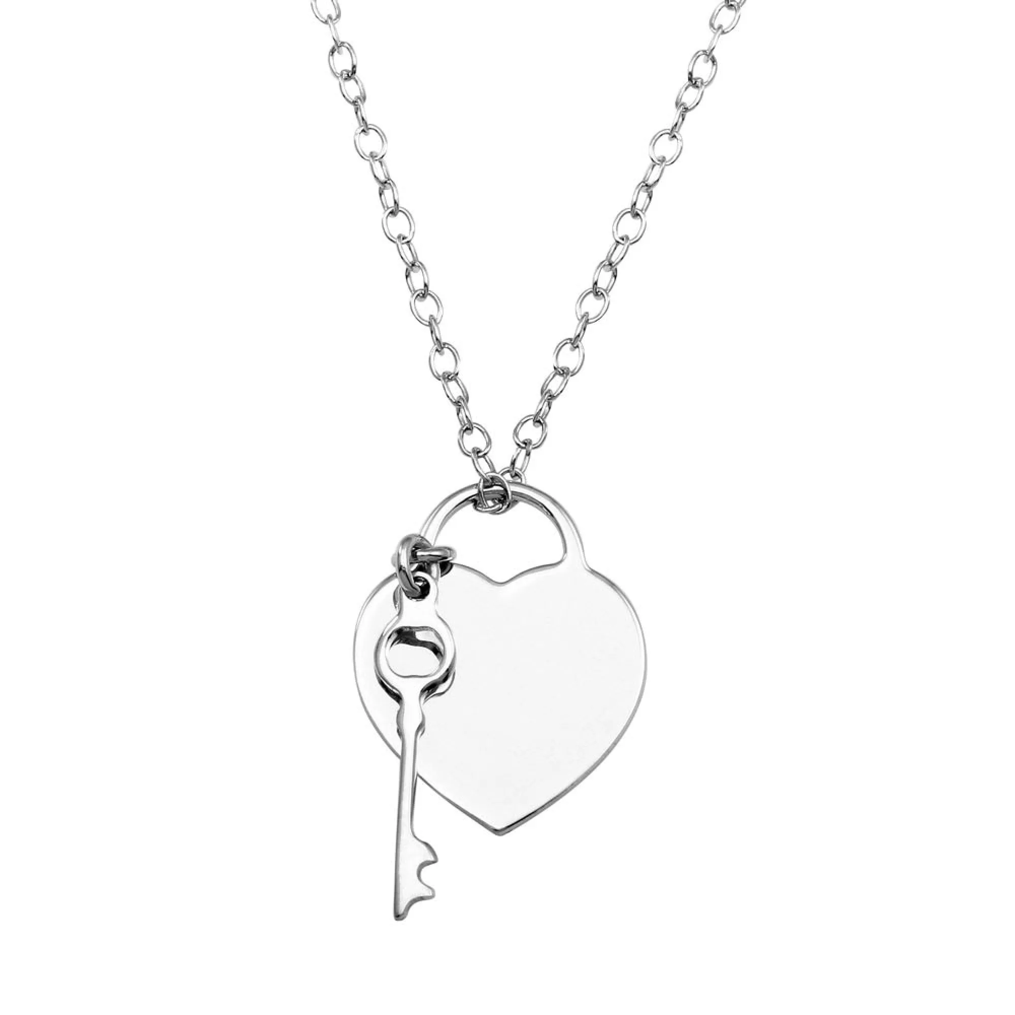 Not a Summer Fling Heart and Key Necklace