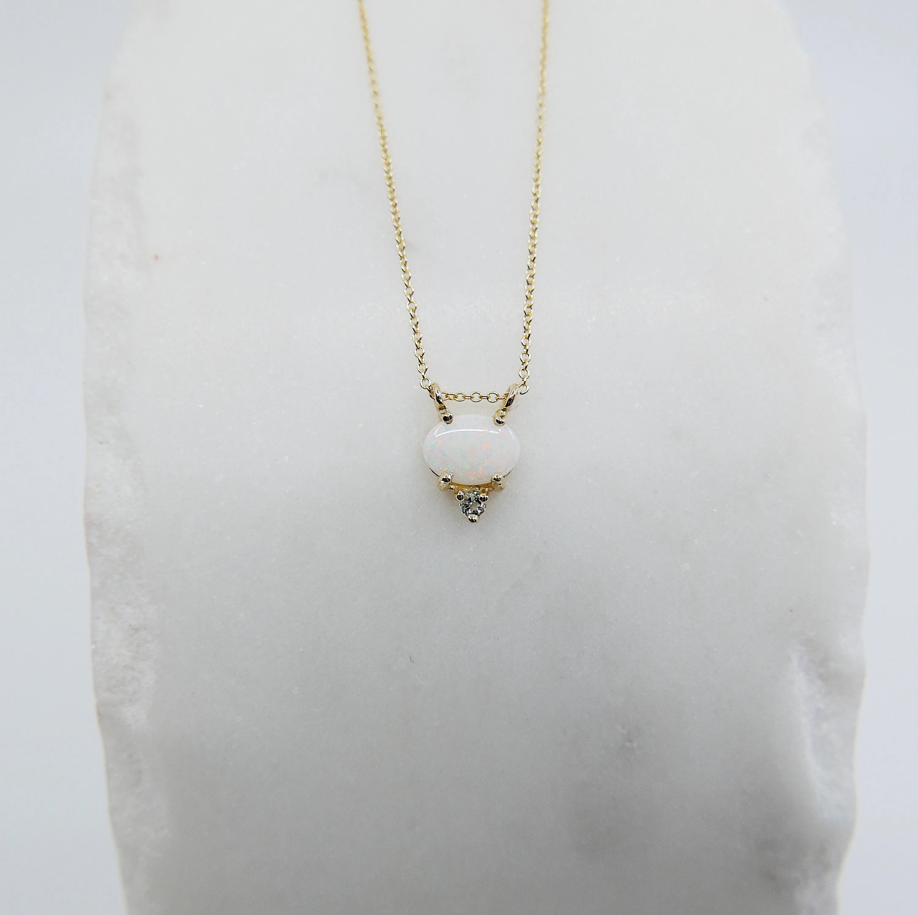 Nyla Opal Aquamarine Necklace