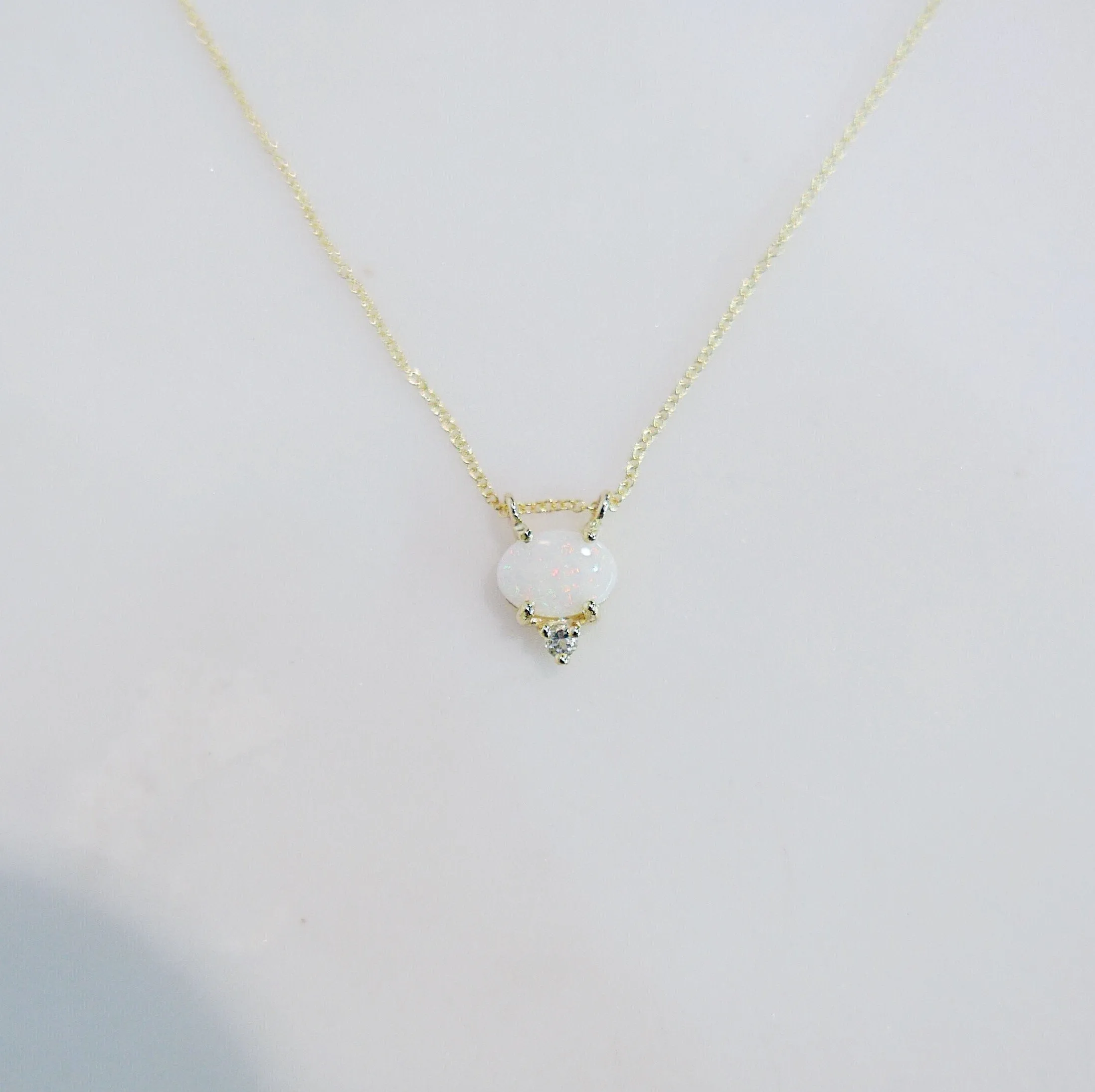 Nyla Opal Aquamarine Necklace