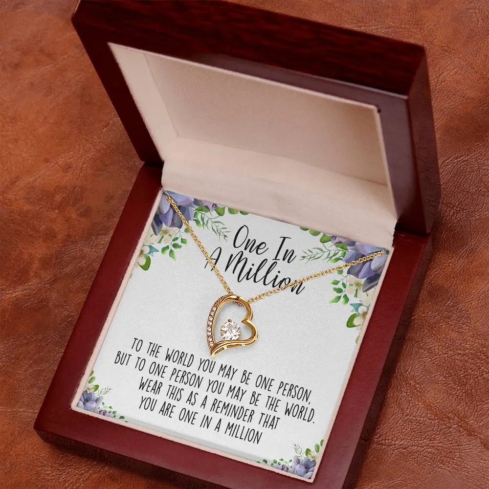 One In A Million Forever Love Necklace, Best Friend, BFF, Special Friend, Appreciation Gift