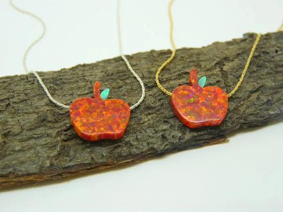 Opal Apple Necklace – Sweet as Can Be!