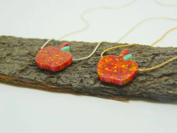 Opal Apple Necklace – Sweet as Can Be!