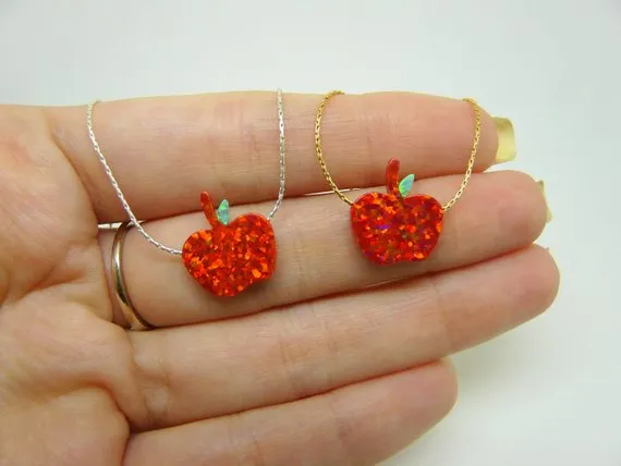 Opal Apple Necklace – Sweet as Can Be!