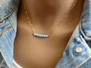 Opal Bar Necklace – Elegant Minimalist Design