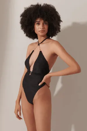 Orta Multi-Way Plunge Swimsuit - Black