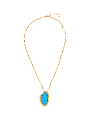 Oscar de la Renta Resin O Pendant Necklace