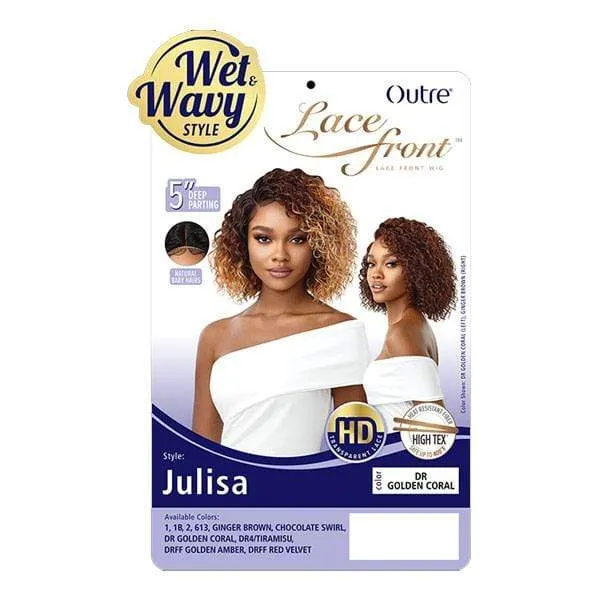 Outre Synthetic 5" Deep L-Part Swiss Wet & Wavy Lace Front Wig - JULISA