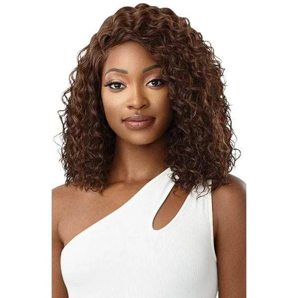 Outre Synthetic 5" Deep L-Part Swiss Wet & Wavy Lace Front Wig - LEENA