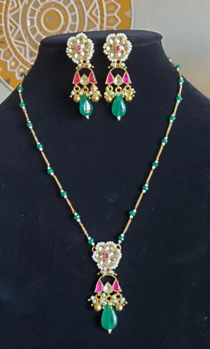 Pachi Kundan Chain Set With Gold Plating