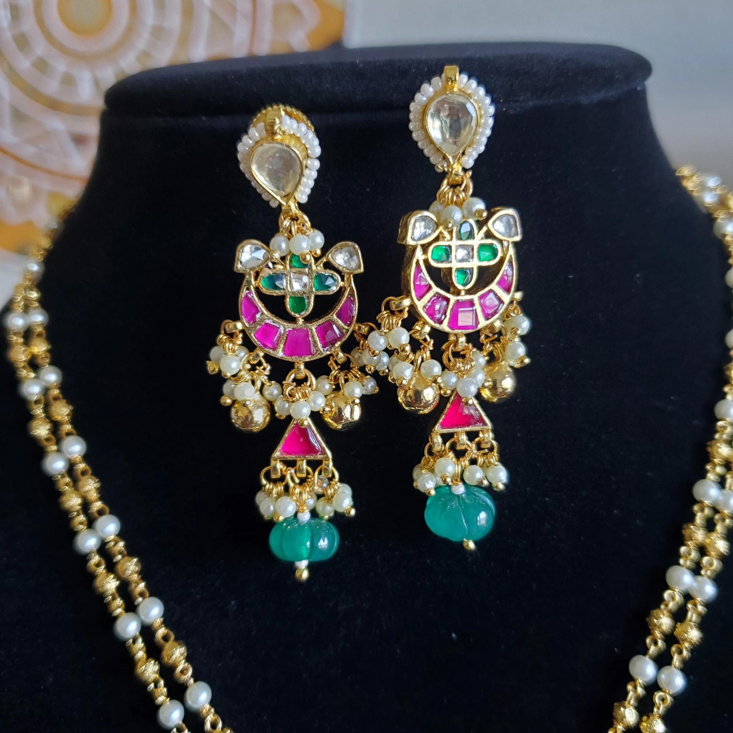 Pachi Kundan Chain Set With Gold Plating
