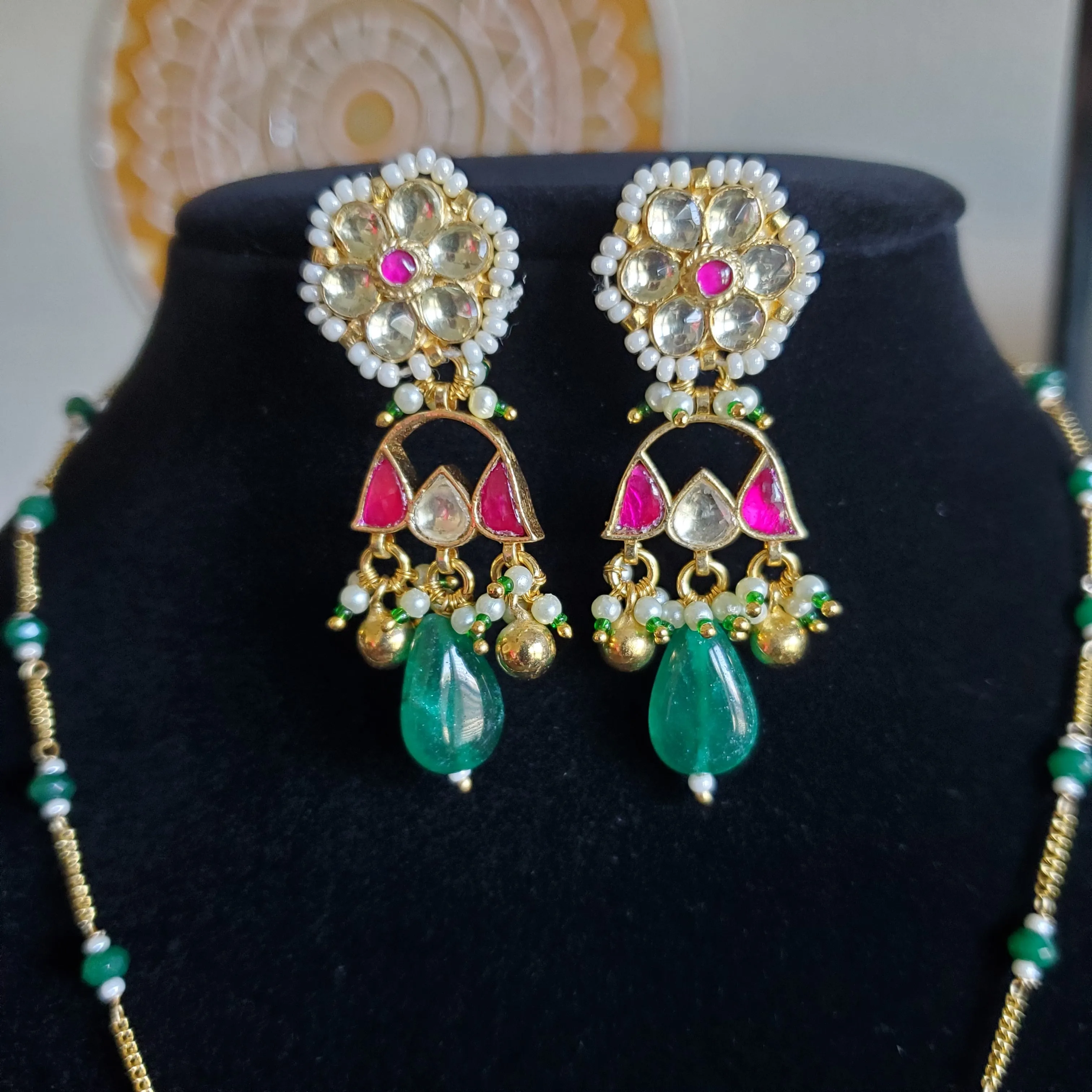 Pachi Kundan Chain Set With Gold Plating