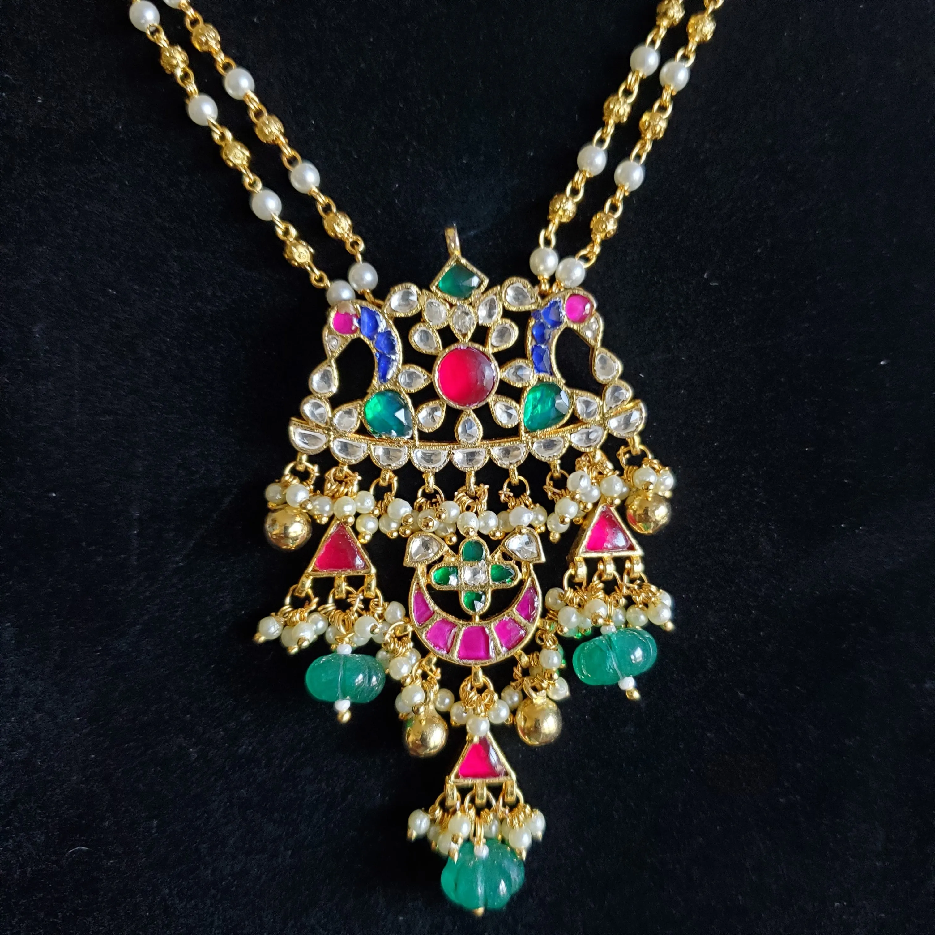 Pachi Kundan Chain Set With Gold Plating